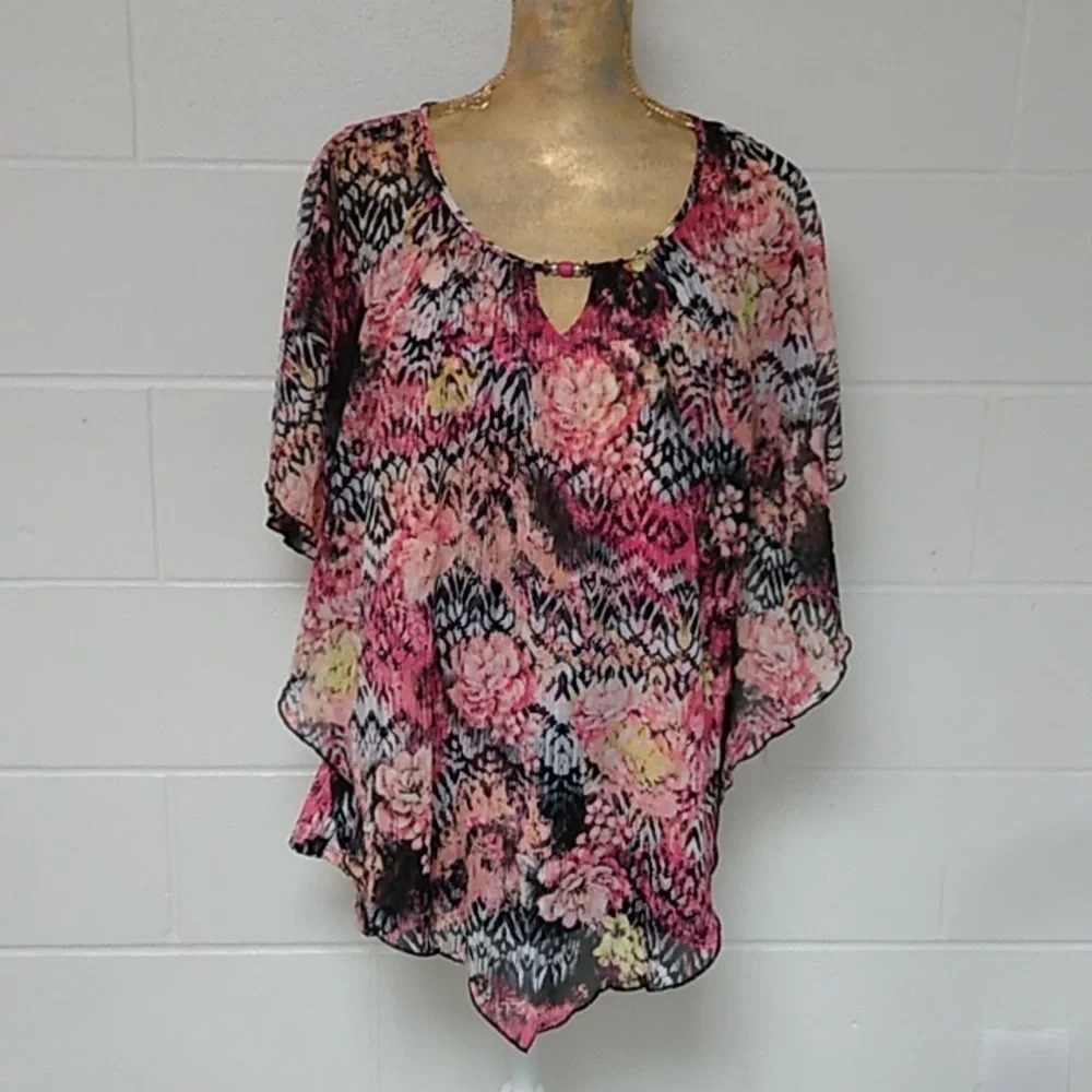 STUDIO WORKS FLORAL BOHO, BLOUSE TOP